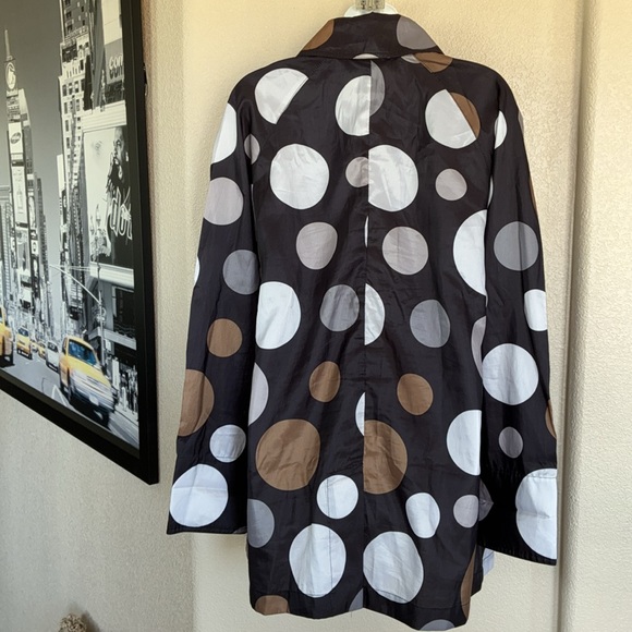 MYCRA PAC Polka Dot Rain Jacket, Black, Grey & Tan. Matching pouch/strap 6/8 EUC - Picture 5 of 17